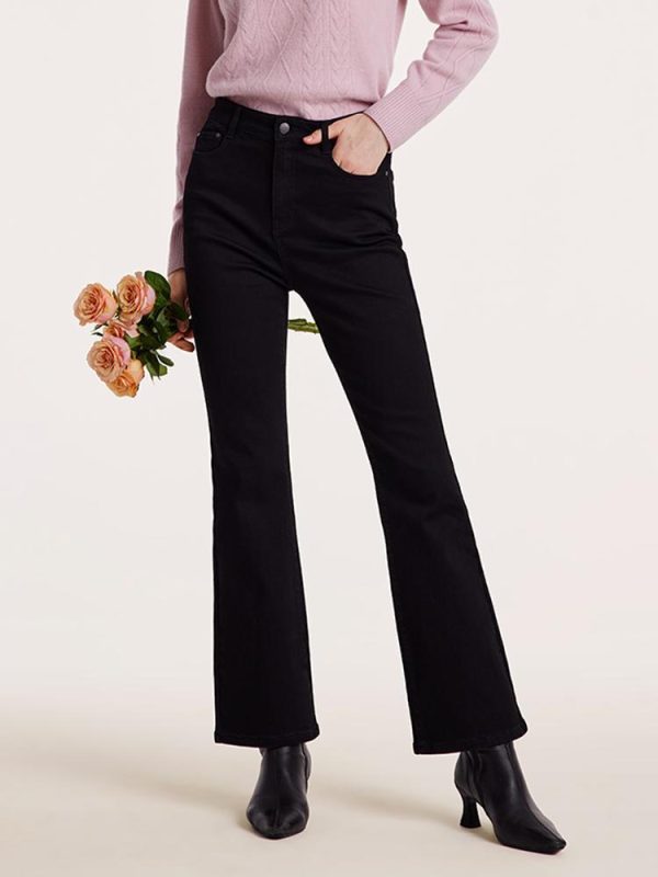 FORTRESS020 Black Ankle Length Flared Jeans – GOELIA - Image 5