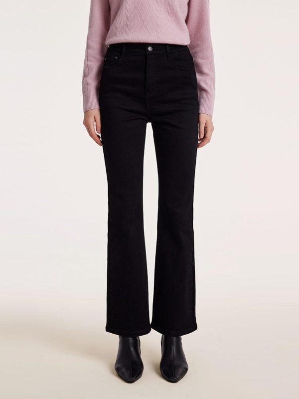 FORTRESS020 Black Ankle Length Flared Jeans – GOELIA - Image 3