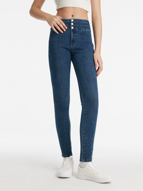 FORTRESS021 Denim Sheath High-Waisted Women Jeans – GOELIA - Image 4
