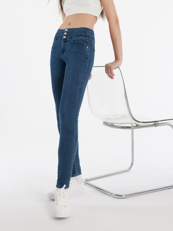 FORTRESS021 Denim Sheath High-Waisted Women Jeans – GOELIA - Image 2