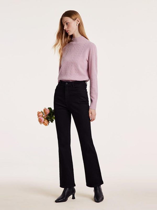 FORTRESS020 Black Ankle Length Flared Jeans – GOELIA - Image 2