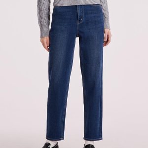 FORTRESS023 High-Waisted Ankle Length Tapered Denim Jeans – GOELIA