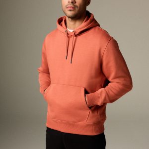 FORTRESS039 Red/Orange Regular Fit Rich Jersey Fabric Hoodie