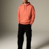 FORTRESS039 Red/Orange Regular Fit Rich Jersey Fabric Hoodie - Image 3