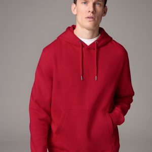 FORTRESS037 Red Regular Fit Rich Jersey Fabric Hoodie