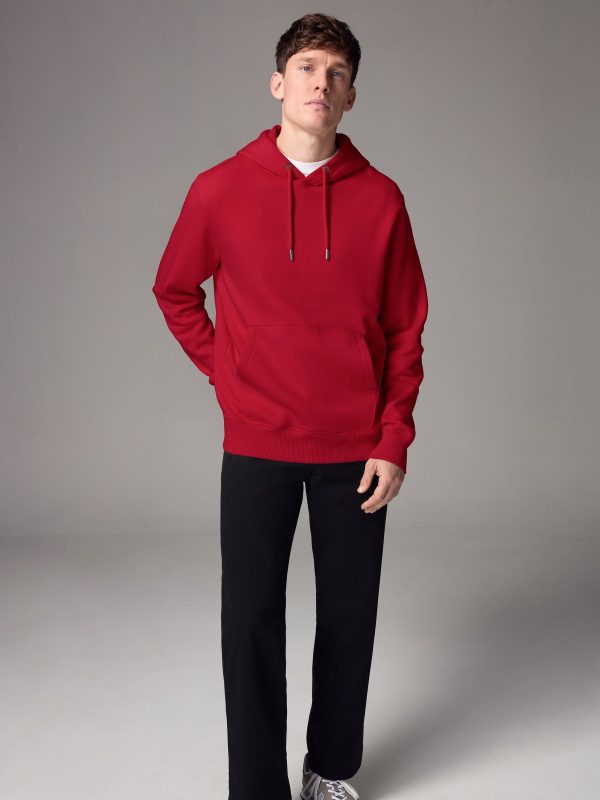 FORTRESS037 Red Regular Fit Rich Jersey Fabric Hoodie - Image 2
