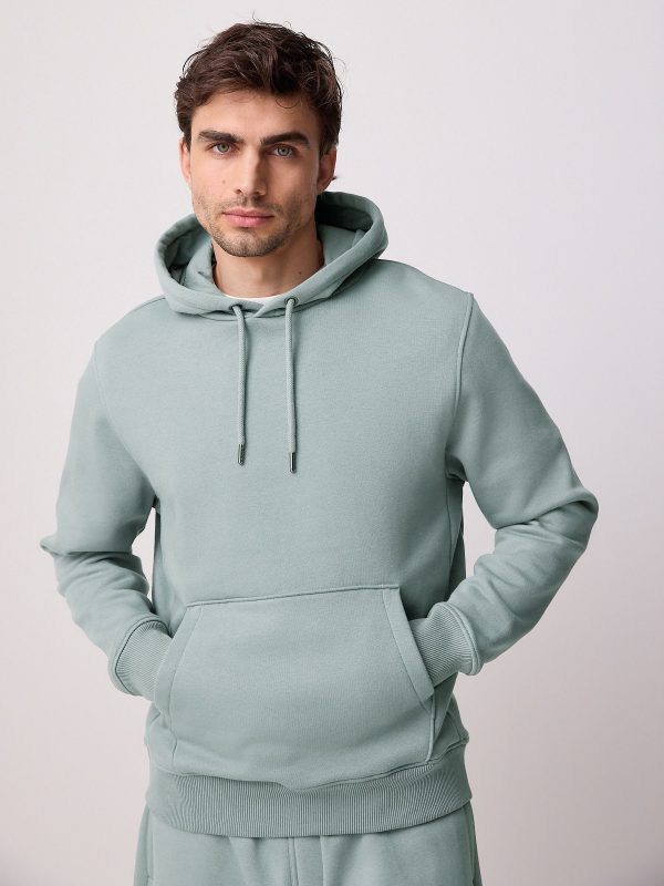 FORTRESS036 Blue Regular Fit Rich Jersey Fabric Hoodie