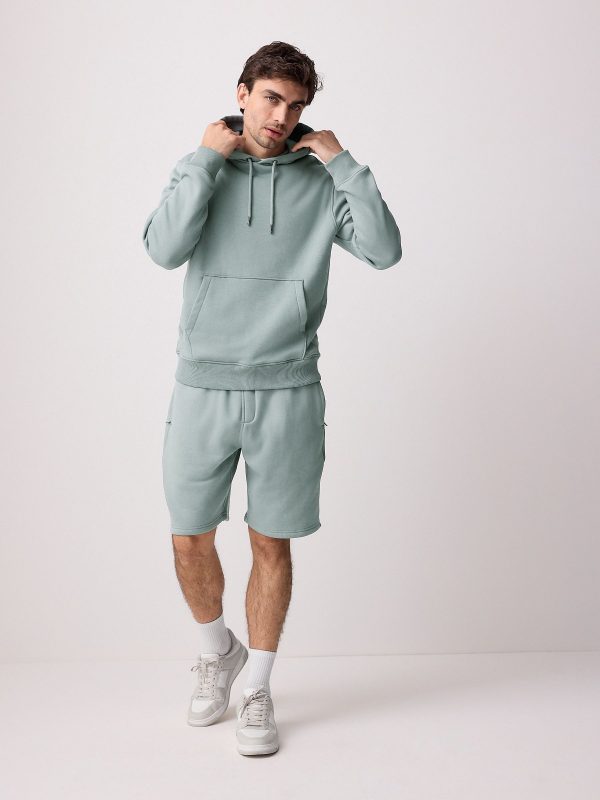 FORTRESS036 Blue Regular Fit Rich Jersey Fabric Hoodie - Image 2