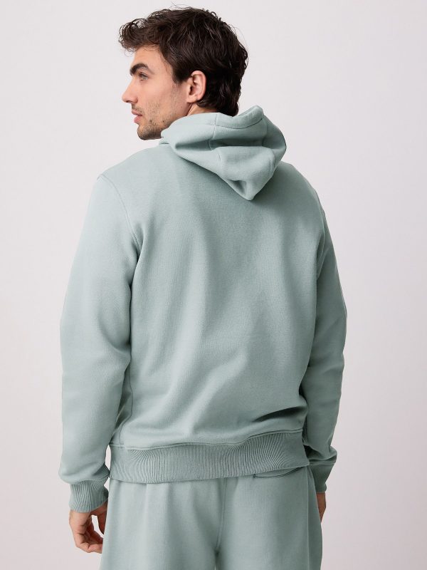 FORTRESS036 Blue Regular Fit Rich Jersey Fabric Hoodie - Image 3