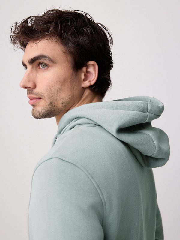 FORTRESS036 Blue Regular Fit Rich Jersey Fabric Hoodie - Image 5