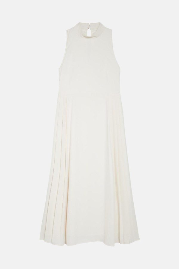 FORTRESS014 Soft Tailored Pleated Panel Midaxi Dress - Image 4