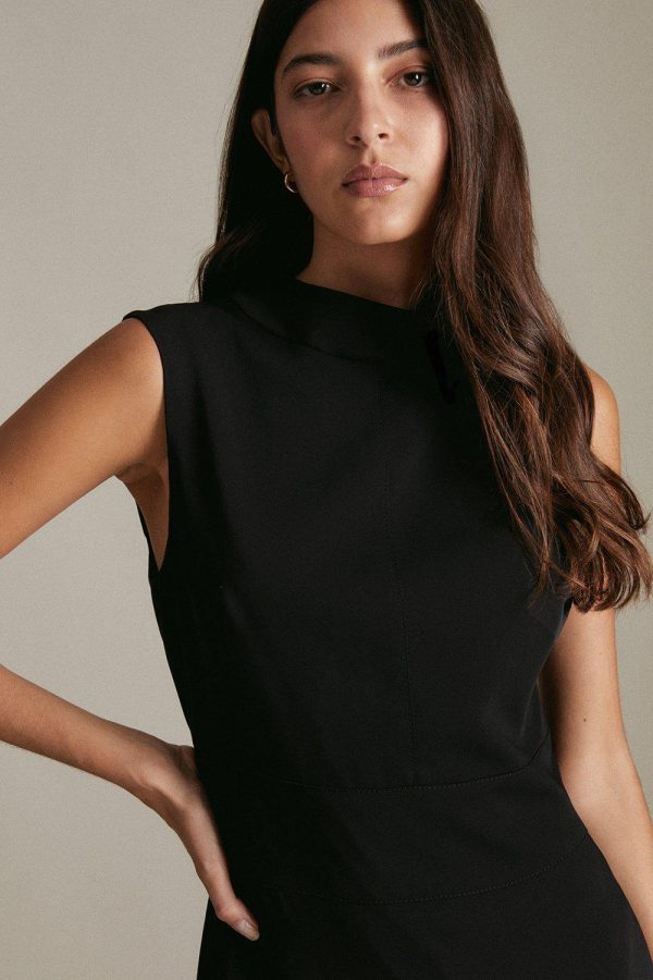 FORTRESS007 Soft Tailored High Low Midi Dress - Image 2