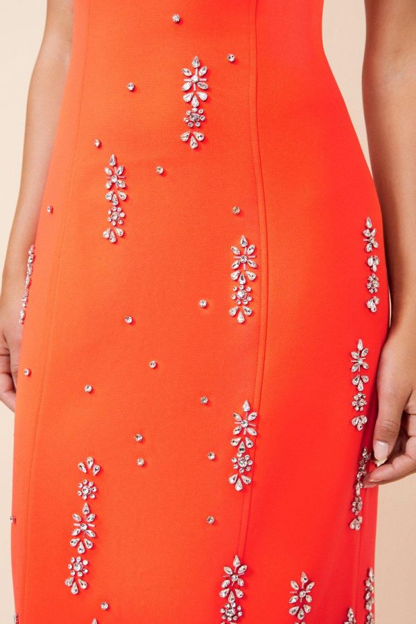 FORTRESS001 Crystal Embellished Bandeau Midaxi Dress - Image 3