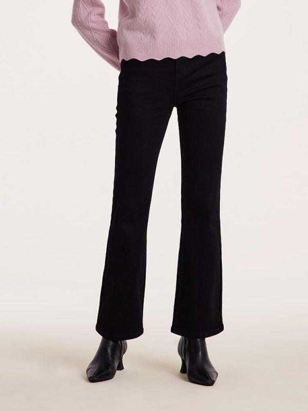 FORTRESS020 Black Ankle Length Flared Jeans – GOELIA - Image 4