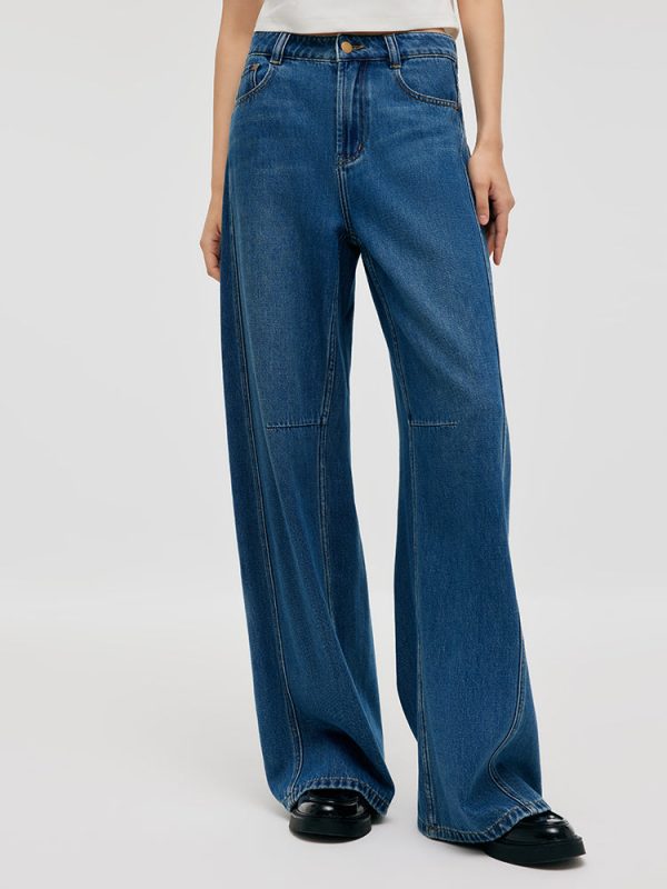 FORTRESS032 Denim Mid-Rise Women Baggy Jeans – GOELIA