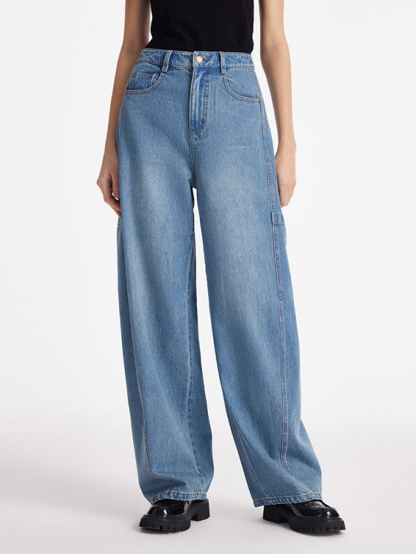 FORTRESS029 Denim Baggy Barrel Women Jeans – GOELIA