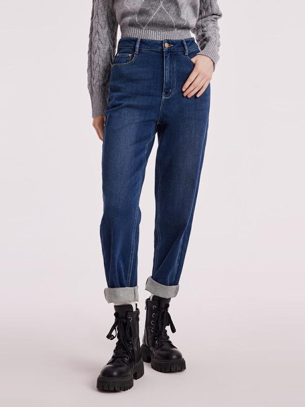 FORTRESS023 High-Waisted Ankle Length Tapered Denim Jeans – GOELIA - Image 3